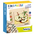 Lagenpuzzle Apfel, Holzpuzzle mit 5 Lagen, 4-7 Jahre