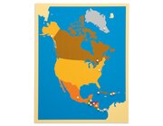 Montessori Puzzlekarte Nordamerika, ab 5 Jahre