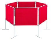 Compra Profi-Stellwnde Komplett-Set C: Hexagon, Stoffbezug rot