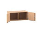 Flexeo Aufsatzschrank, 2 Fcher, 2 Tren, Buche hell, HxBxT: 41,4 x 94,4 cm x 60, Dreholive