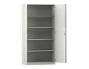 Flexeo Schrank, Dekor wei, 5 Fcher, 2 Tren, HxBxT: 190x94,4x60 cm, Dreholive