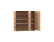 Flexeo Musikschrank, Buche hell, HxBxT190 x190,5 x 60 cm, Bogengriff mit Schloss