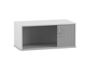 Flexeo Rollladen-Aufsatzschrank, grau, HxBxT: 41,1x94,4x48 cm, 1 Fach