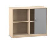 Flexeo Rollladenschrank, Ahorn honig, HxBxT 99,1 x 126,4 x 48 cm, 4 Fcher, Sockel