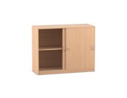 Flexeo Schiebetrenschrank mit 4 Fchern, Buche hell, 48 cm tief