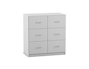 Flexeo Schrank, grau, HxBxT: 99,1 x 94,4 x 50 cm, 6 groe Schubladen, Sockel