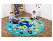 Kinder der Welt - Teppich mit 2 Meter Durchmesser