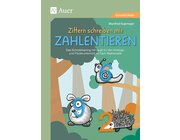 Ziffern schreiben mit Zahlentieren, Buch, Vorschule und Klasse 1