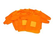 Malkittel orange - Set mit 10 Stck, Gre S, 2-4 Jahre