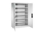 C+P Stahl-Flgeltrenschrank Acurado-1000, 195x120x50 cm, Korpus und Front RAL 7035 Lichtgrau, Schloss Wechselzylinder