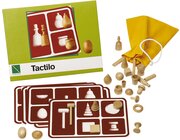 Tactilo, Tastspiel mit 25 Holzfiguren, 5 Legekarten, ab 4 Jahre