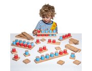 Wooden Counting Blocks, Zhlsteine-Set aus Holz, ab 2 Jahre