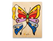 Holz-Puzzle Schmetterling mit groen Griffen, ab 3 Jahre