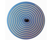 Wandkreisel I Spirale mit Wandhalterung, blau und rot, 63 cm 