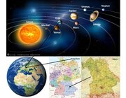 Leinenkarte Heimat - Sonnensystem