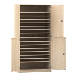 Flexeo Bastelschrank Jana, Ahorn honig, HxBxT: 190x94,4x60 cm, 16 Fcher, Dreholive