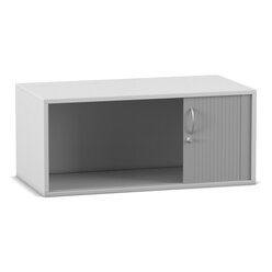 Flexeo Rollladen-Aufsatzschrank, grau, HxBxT: 41,1x94,4x48 cm, 1 Fach