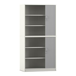 Flexeo Rollladenschrank, wei, 6 Fcher, 2 Tren, HxBxT: 190 x 94,4 x 48 cm