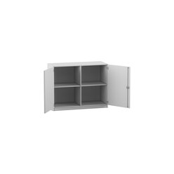 Flexeo Unterschrank, grau, 99,1x126,4x60 cm, 4 Fcher, Schlieart Schloss