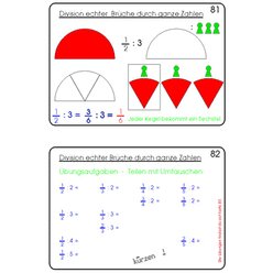 Bruchrechenkartei Teil 2, Multiplikation & Division