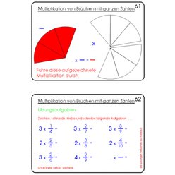 Bruchrechenkartei Teil 2, Multiplikation & Division