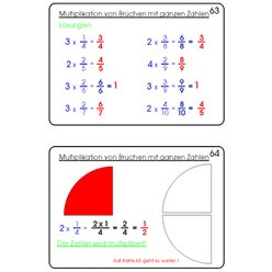 Bruchrechenkartei Teil 2, Multiplikation & Division