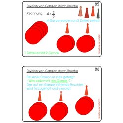 Bruchrechenkartei Teil 2, Multiplikation & Division