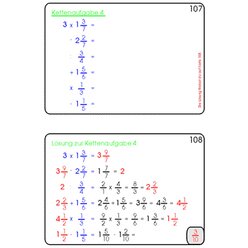 Bruchrechenkartei Teil 2, Multiplikation & Division