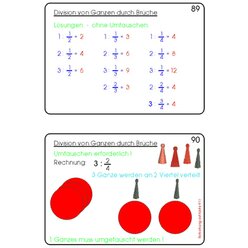 Bruchrechenkartei Teil 2, Multiplikation & Division