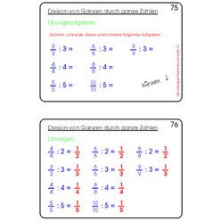 Bruchrechenkartei Teil 2, Multiplikation & Division