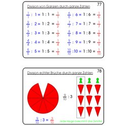 Bruchrechenkartei Teil 2, Multiplikation & Division