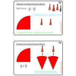 Bruchrechenkartei Teil 2, Multiplikation & Division