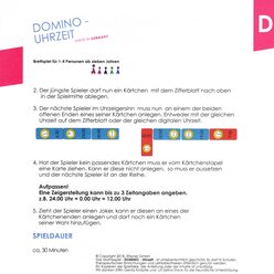 Lernspielset: Domino Uhrzeit, ab 7 Jahre