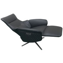 Chillofa Relaxsessel, Leder, schwarz