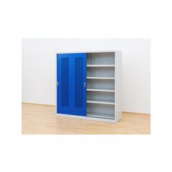 C+P Ballschrank aus Stahl mit Schiebetren, HxBxT; 195x190x50 cm (Auslaufmodell! Nur solange der Vorrat reicht!)