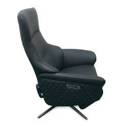 Chillofa Relaxsessel, Leder, schwarz