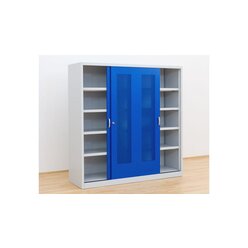 C+P Ballschrank aus Stahl mit Schiebetren, HxBxT; 195x190x50 cm (Auslaufmodell! Nur solange der Vorrat reicht!)