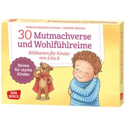 30 Mutmachverse und Wohlfhlreime, Bildkarten, 4-8 Jahre