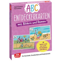 Abc-Entdeckerkarten mit Bildern und Reimen, 5-8 Jahre