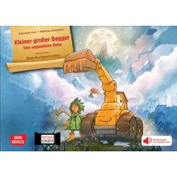 Kleiner groer Bagger. Eine unglaubliche Reise. Kamishibai Bildkartenset, 4-8 Jahre