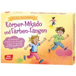 Krper-Mikado und Farben-Fangen, Kartensatz, 5-8 Jahre