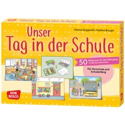 Unser Tag in der Schule, 50 Bildskarten, 5-7 Jahre