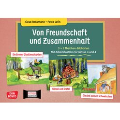 Von Freundschaft und Zusammenhalt - Kamishibai-Bildkarten mit Arbeitsblttern fr Klasse 3 und 4. Kamishibai Bildkartenset