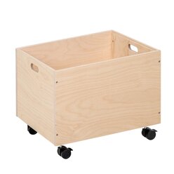 Aufbewahrungsbox gro aus Holz, mit Rollen, 39 x 46 x 38 cm