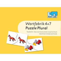 Kon-Lab Puzzle Plural, Sprachrhythmus und Wortbildung 3 mit Anleitung fr Eltern, 0-10 Jahre