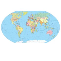Leinenkarte in Schulausfhrung, Staaten der Erde