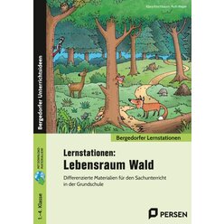 Lernstationen: Lebensraum Wald, Buch, 1.-4. Klasse