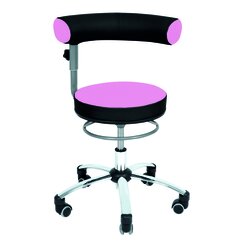 Sanus Gesundheitsstuhl 46-54 cm mit hhenverstellbarer Lehne, Stoff pink/schwarz, mit Gleiter