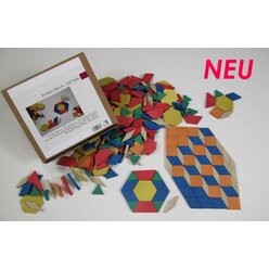 Pattern Blocks, 250 Teile aus RE-Wood im Karton