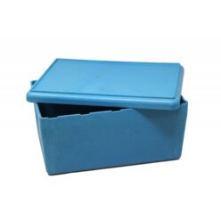 RE-Wood Box mit Deckel 25 x 18 x 11,5 cm - 4 l, blau, im Karton